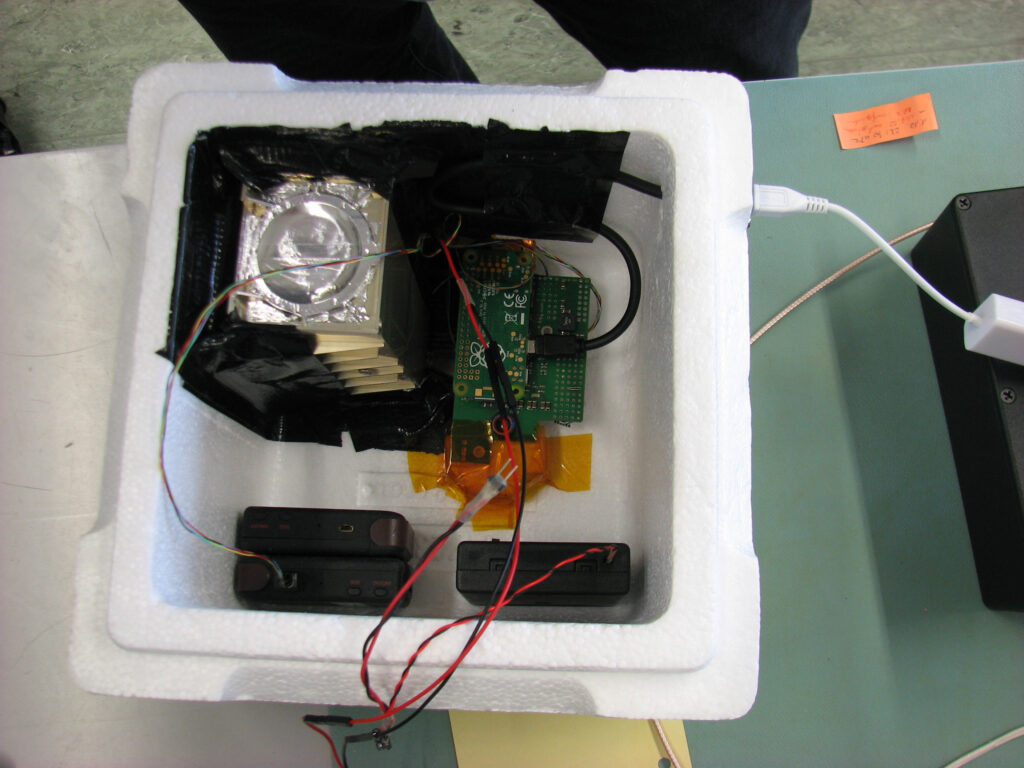 CHAOS-Junior payload box with sensor head integrated.